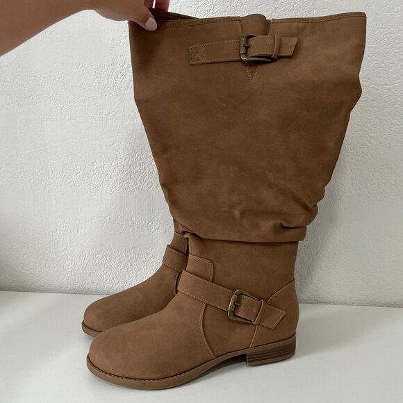New Torrid Cognac Brown Casual Slouch Knee Boot - Size 8WW - Picture 6 of 12